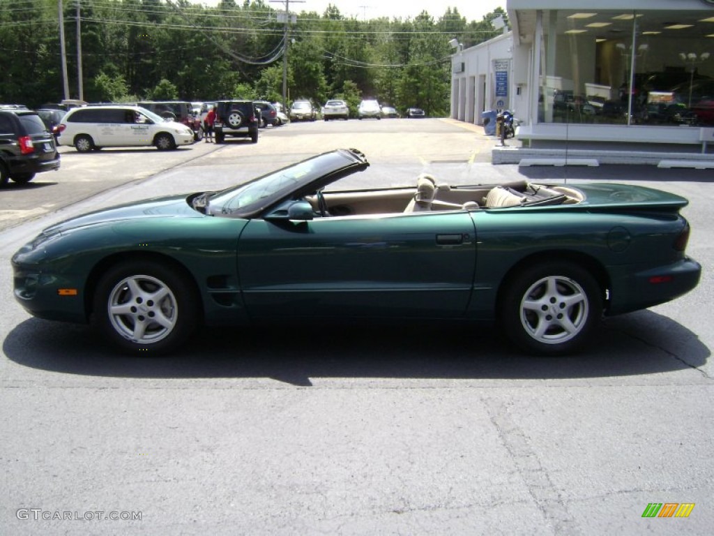 2000 Firebird Convertible - Blue-Green Chameleon / Taupe photo #8