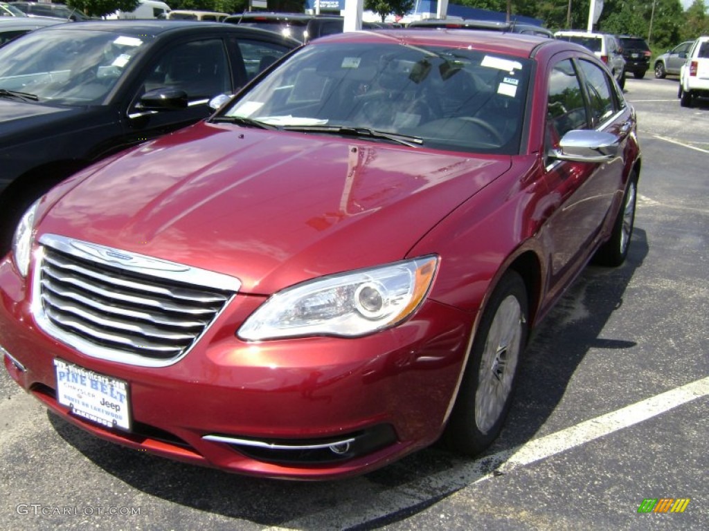 2012 200 Limited Sedan - Deep Cherry Red Crystal Pearl Coat / Black photo #1