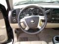 Light Cashmere/Dark Cashmere 2012 Chevrolet Silverado 1500 LT Crew Cab 4x4 Steering Wheel