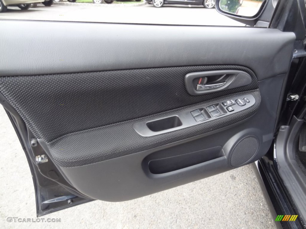 2005 Subaru Impreza WRX Wagon Black Door Panel Photo #69393655