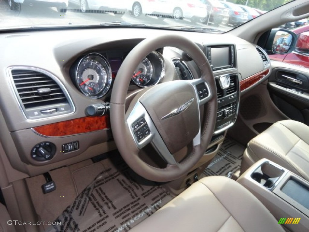 2013 Chrysler Town & Country Touring Dark Frost Beige/Medium Frost Beige Dashboard Photo #69394660