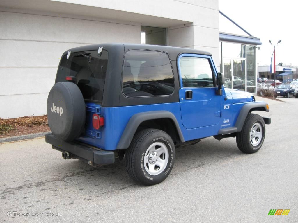 2003 Wrangler X 4x4 - Intense Blue Pearl / Dark Slate Gray photo #7