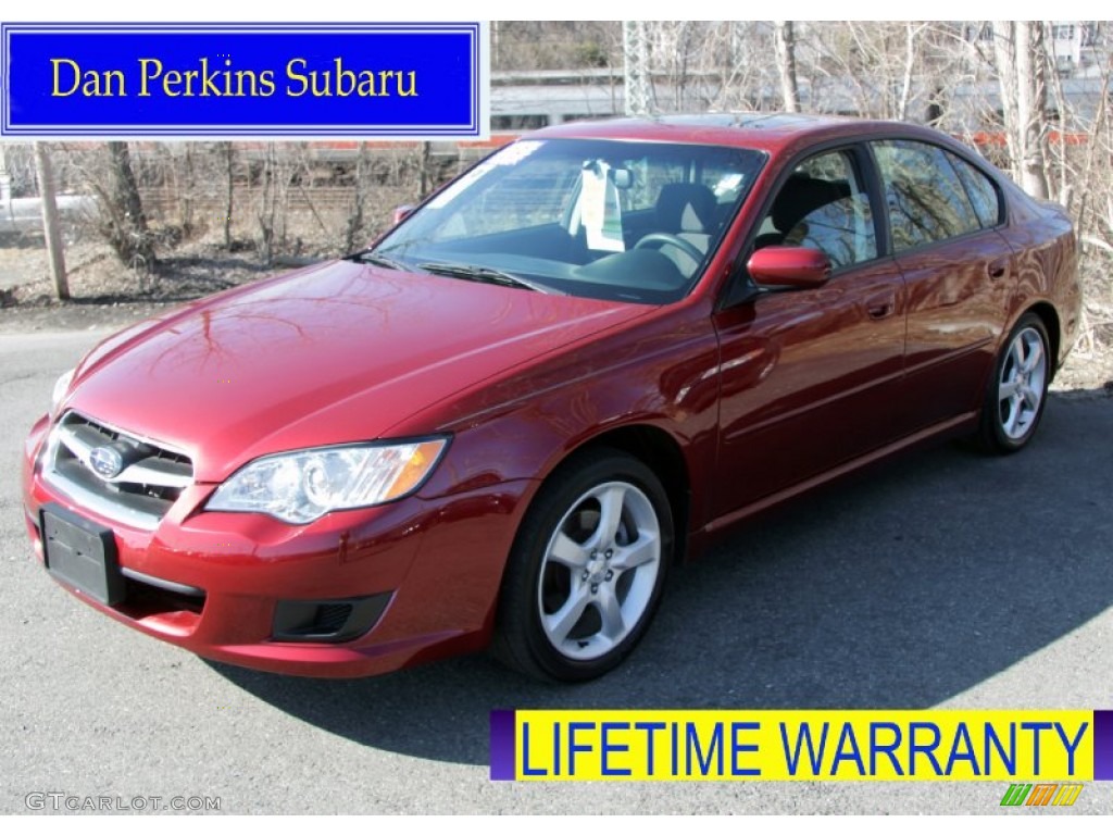 Ruby Red Pearl Subaru Legacy