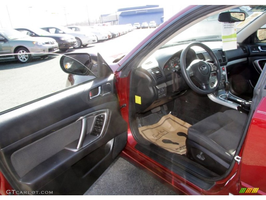 2009 Legacy 2.5i Sedan - Ruby Red Pearl / Off Black photo #12