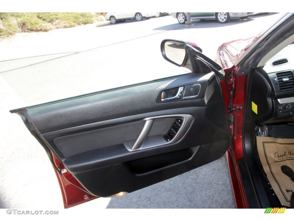 2009 Legacy 2.5i Sedan - Ruby Red Pearl / Off Black photo #13