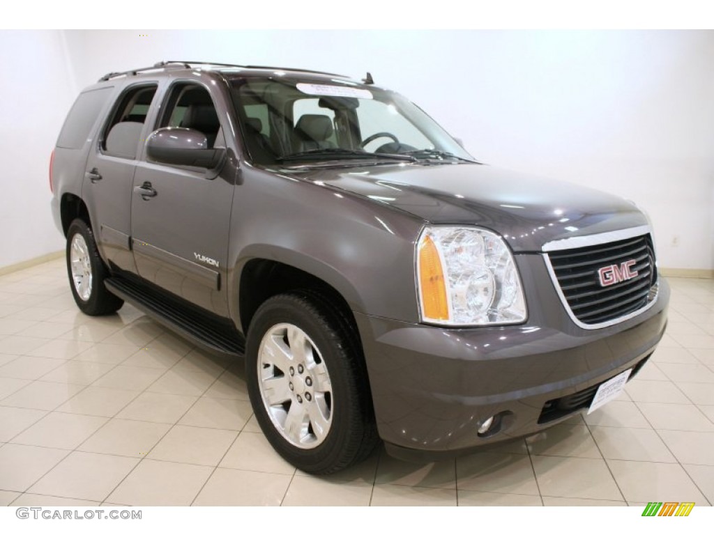 2010 Yukon SLT 4x4 - Storm Gray Metallic / Ebony photo #1