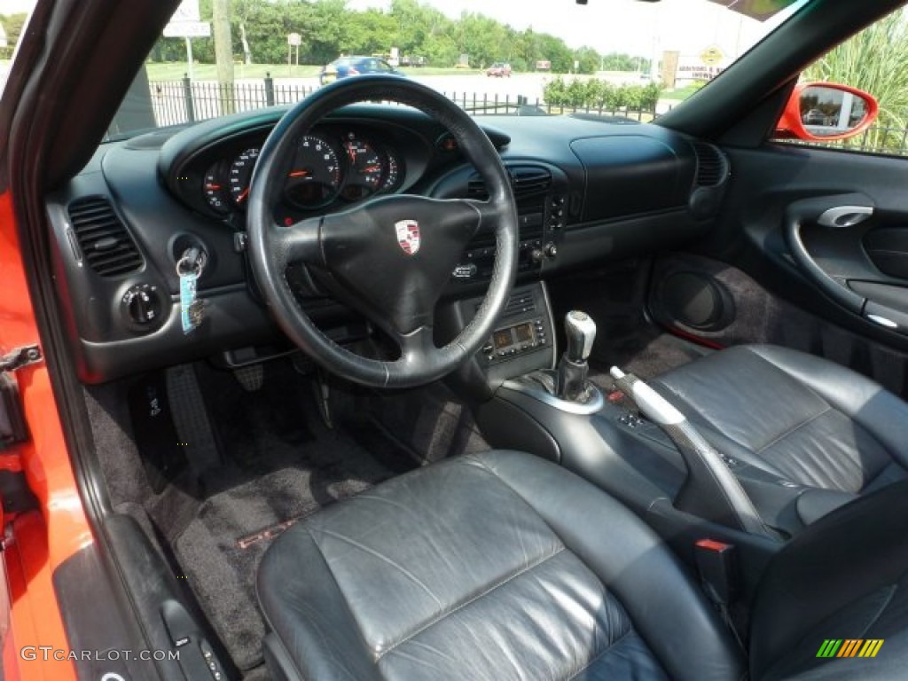 Black Interior 2001 Porsche 911 Carrera Cabriolet Photo #69397189