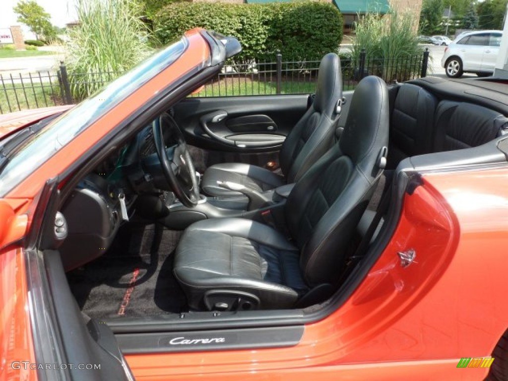 Black Interior 2001 Porsche 911 Carrera Cabriolet Photo #69397201