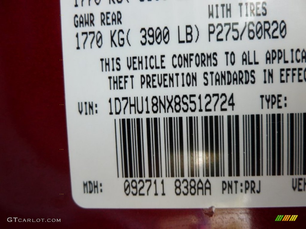 2008 Ram 1500 Big Horn Edition Quad Cab 4x4 - Inferno Red Crystal Pearl / Medium Slate Gray photo #30