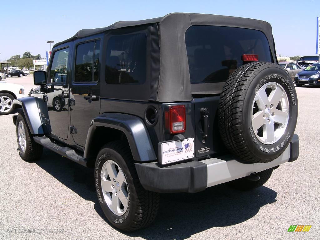 2008 Wrangler Unlimited Sahara 4x4 - Steel Blue Metallic / Dark Slate Gray/Med Slate Gray photo #5