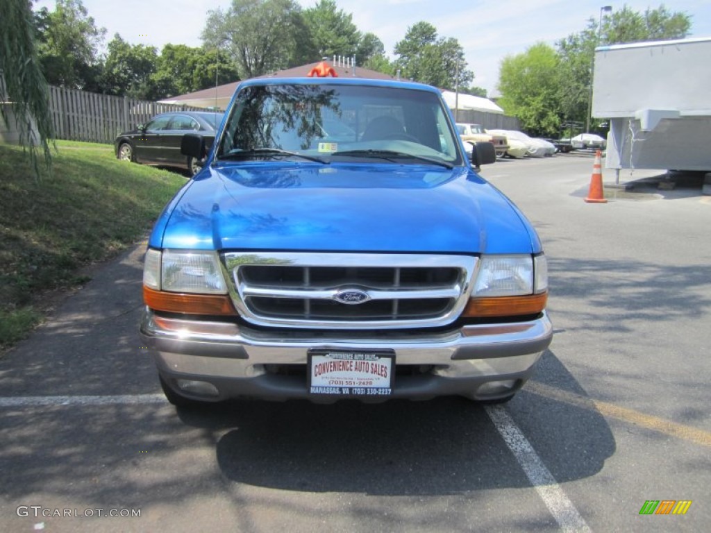 1998 Ranger XLT Extended Cab - Bright Atlantic Blue Metallic / Medium Graphite photo #2