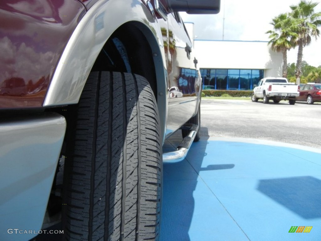 2005 F150 Lariat SuperCrew - Dark Toreador Red Metallic / Tan photo #10