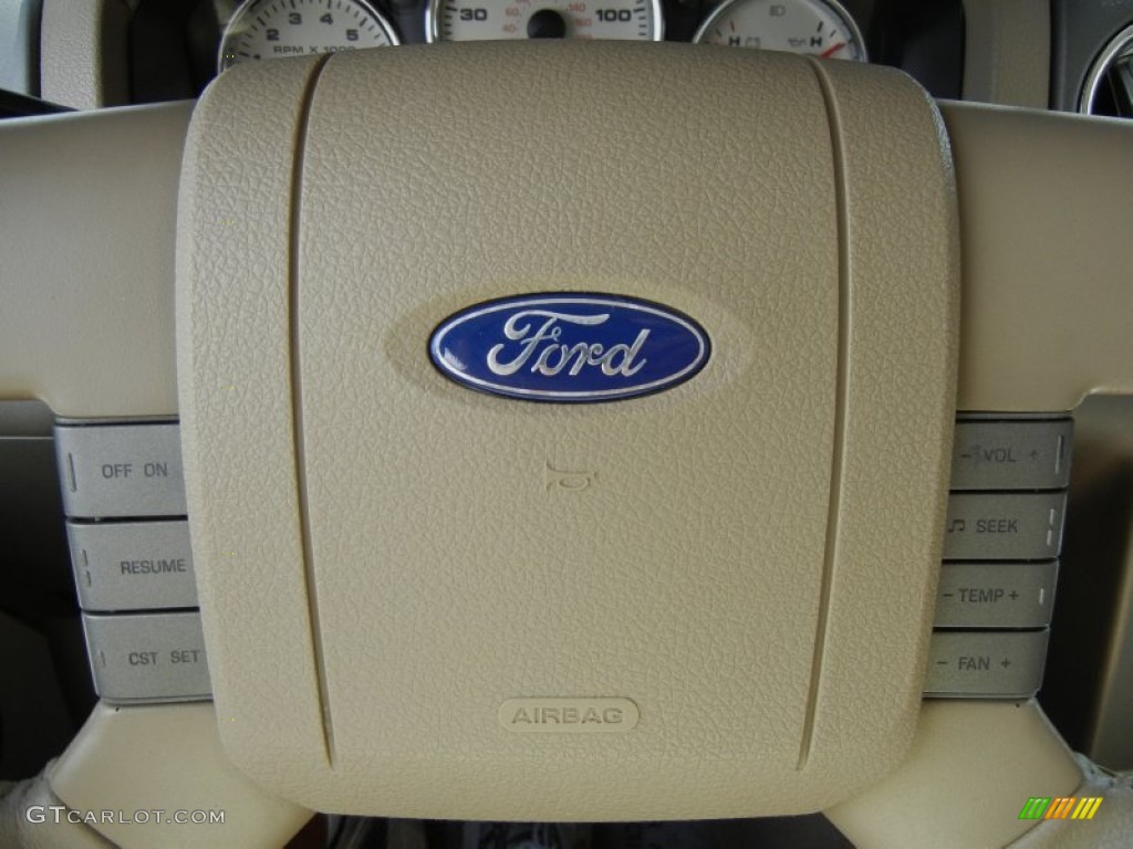 2005 F150 Lariat SuperCrew - Dark Toreador Red Metallic / Tan photo #22