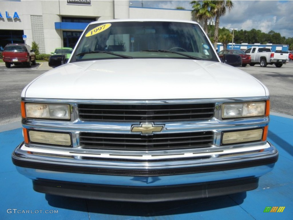 1997 C/K C1500 Silverado Extended Cab - Olympic White / Neutral Shale photo #8