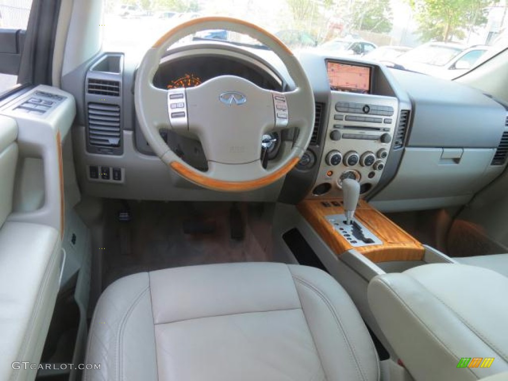 2005 QX 56 4WD - Tuscan Pearl White / Willow photo #5