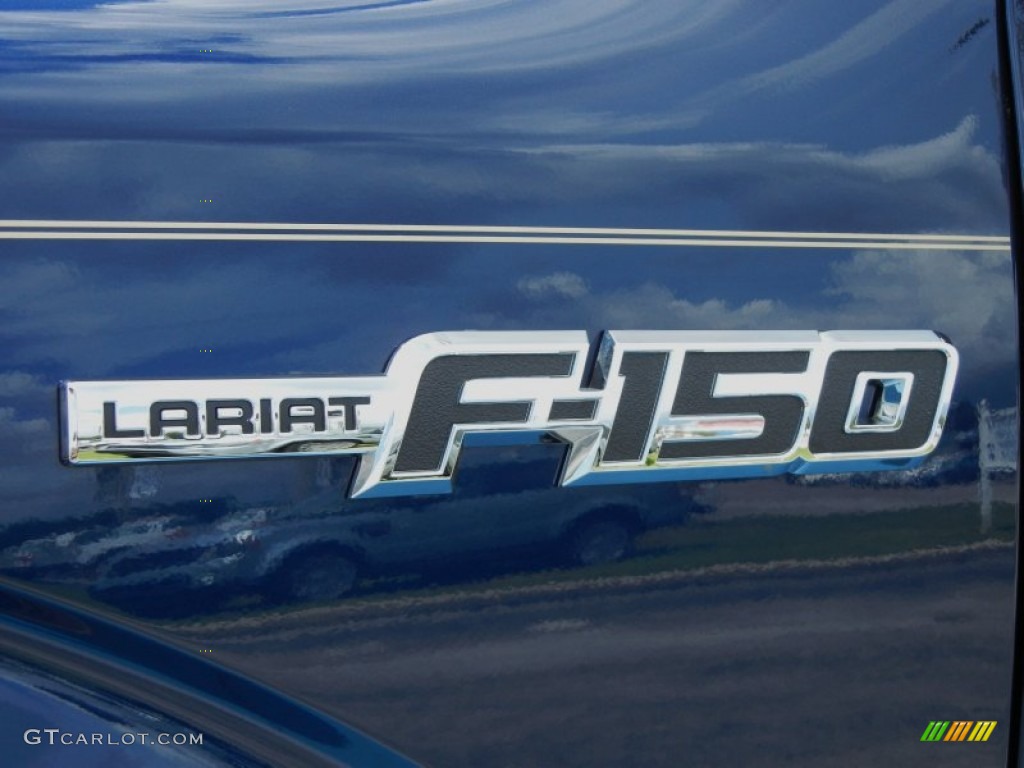 2012 F150 Lariat SuperCrew - Dark Blue Pearl Metallic / Pale Adobe photo #4
