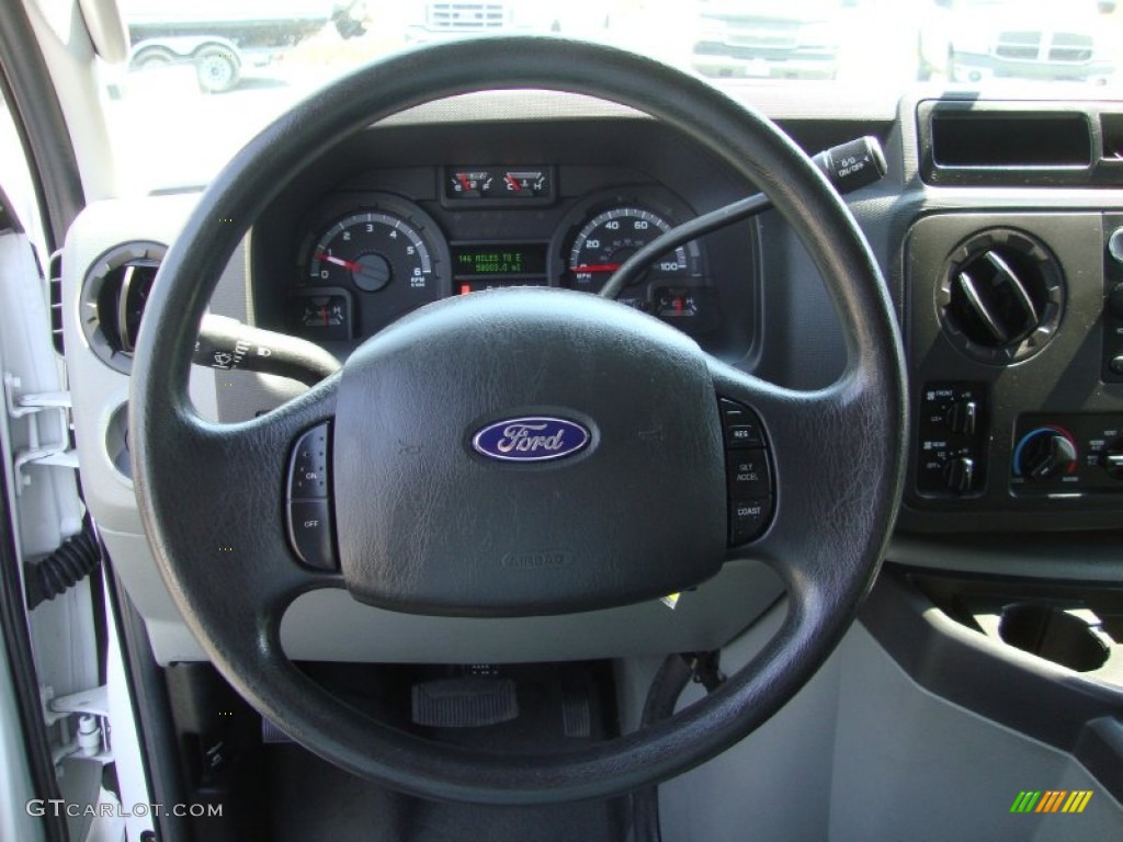2009 Ford E Series Van E150 XLT Passenger Medium Flint Steering Wheel Photo #69405279