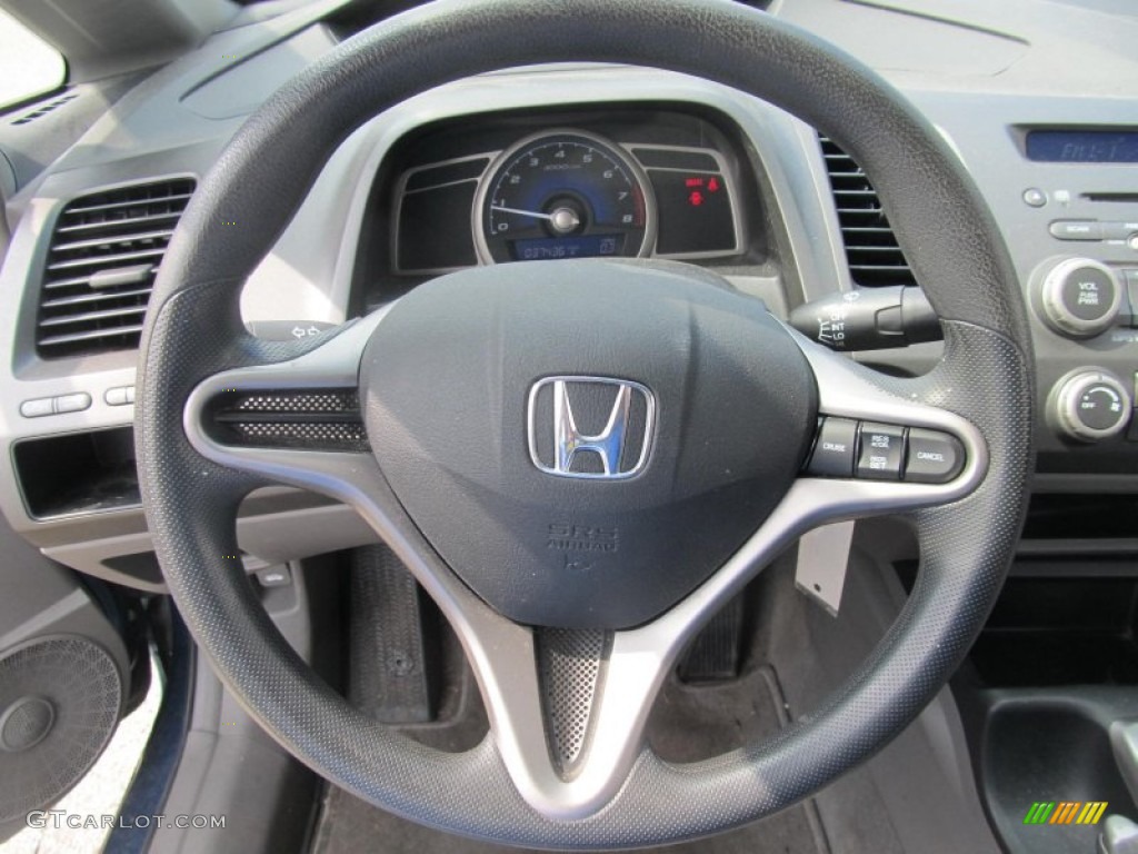 2010 Honda Civic LX Sedan Gray Steering Wheel Photo #69407847