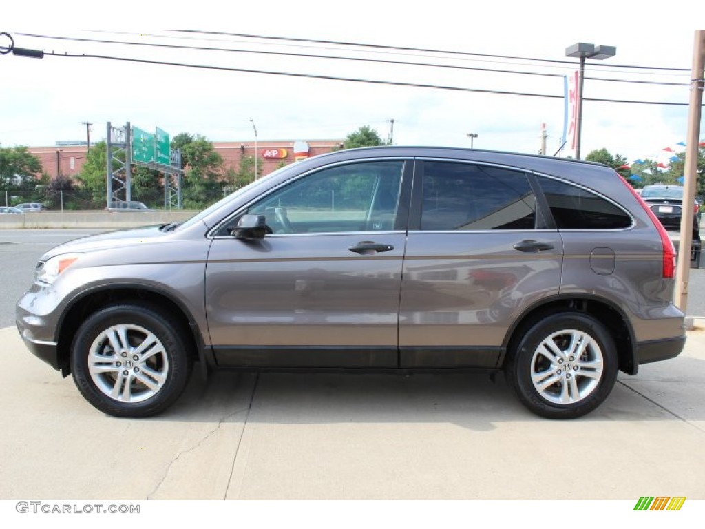 2010 CR-V EX AWD - Polished Metal Metallic / Black photo #8