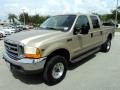 Harvest Gold Metallic 2000 Ford F350 Super Duty XLT Crew Cab 4x4 Exterior