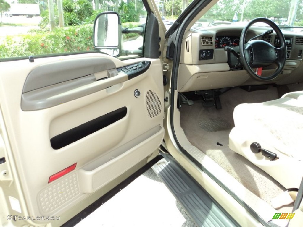 Medium Parchment Interior 2000 Ford F350 Super Duty XLT Crew Cab 4x4 Photo #69409300