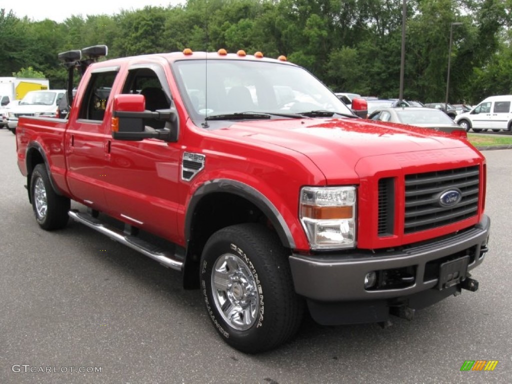 Red 2008 Ford F250 Super Duty XLT Crew Cab 4x4 Exterior Photo #69410077