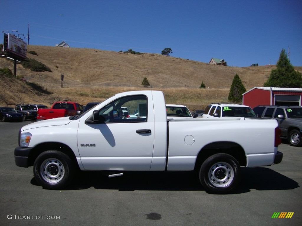 2008 Ram 1500 ST Regular Cab - Bright White / Medium Slate Gray photo #4