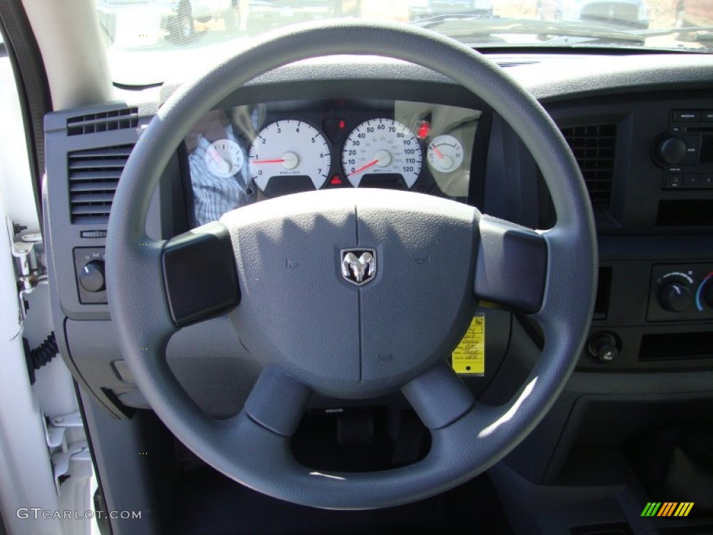 2008 Dodge Ram 1500 ST Regular Cab Medium Slate Gray Steering Wheel Photo #69410272