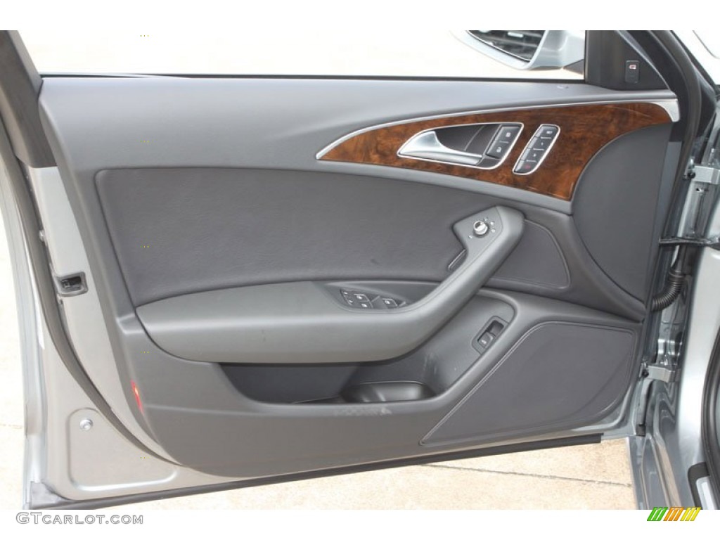 2013 Audi A6 3.0T quattro Sedan Black Door Panel Photo #69410833