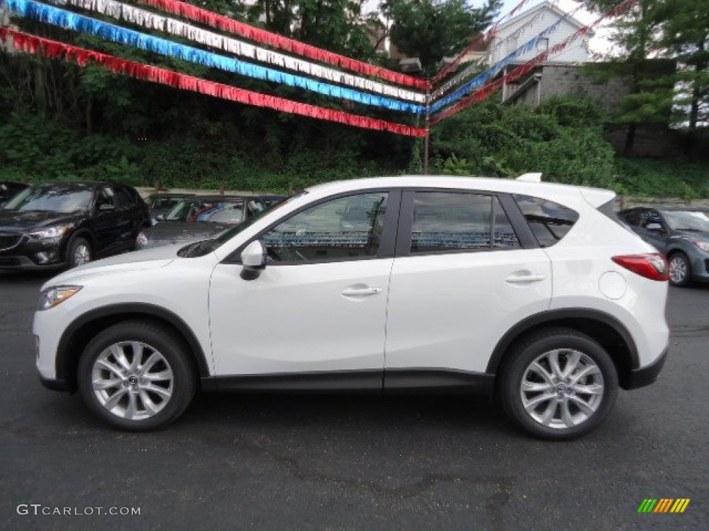 Crystal White Pearl Mica 2013 Mazda CX-5 Grand Touring AWD Exterior Photo #69412105