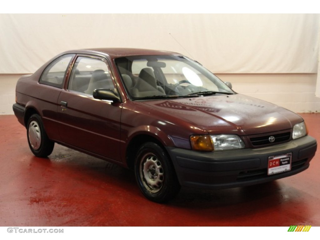 1996 Tercel Coupe - Ruby Pearl / Gray photo #1