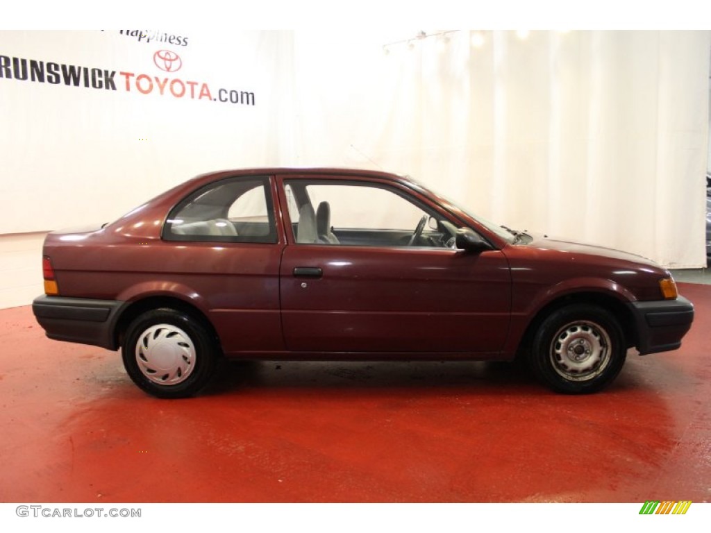 1996 Tercel Coupe - Ruby Pearl / Gray photo #2