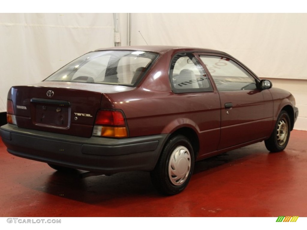 1996 Tercel Coupe - Ruby Pearl / Gray photo #6