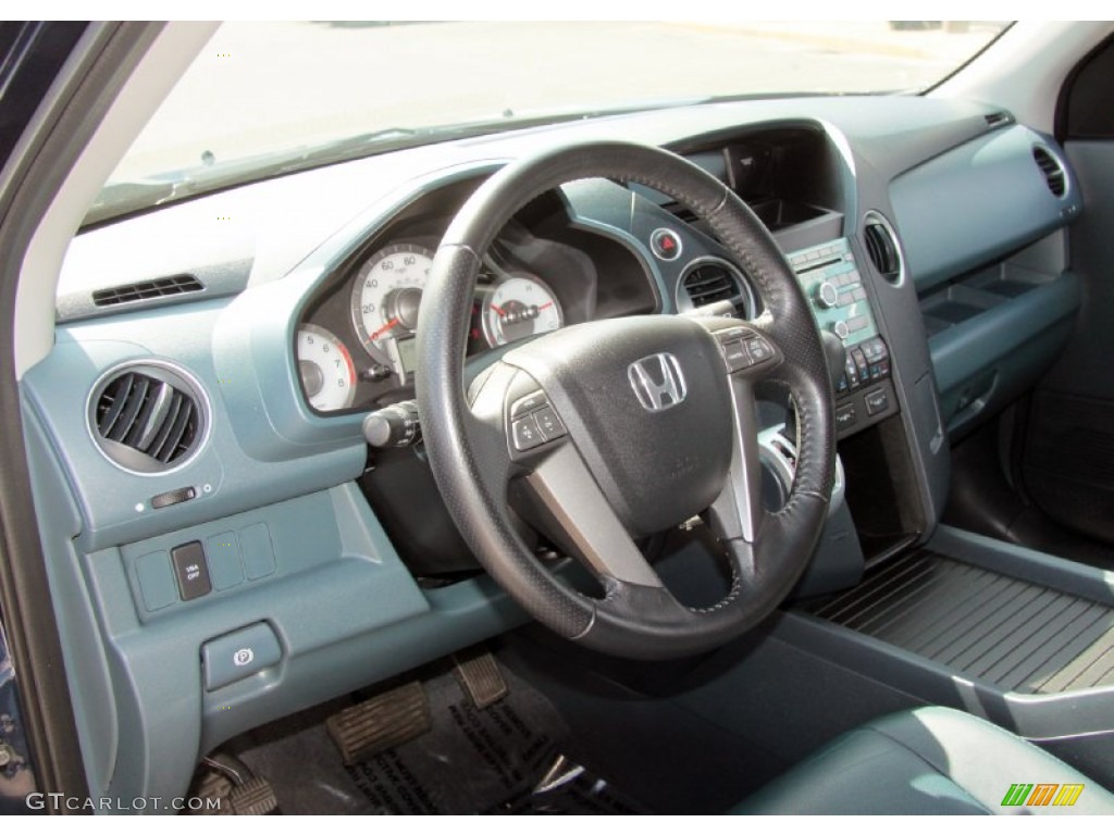2009 Honda Pilot EX-L 4WD Blue Dashboard Photo #69413227