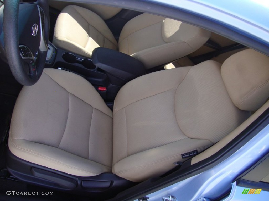 2011 Elantra GLS - Blue Sky Metallic / Beige photo #19