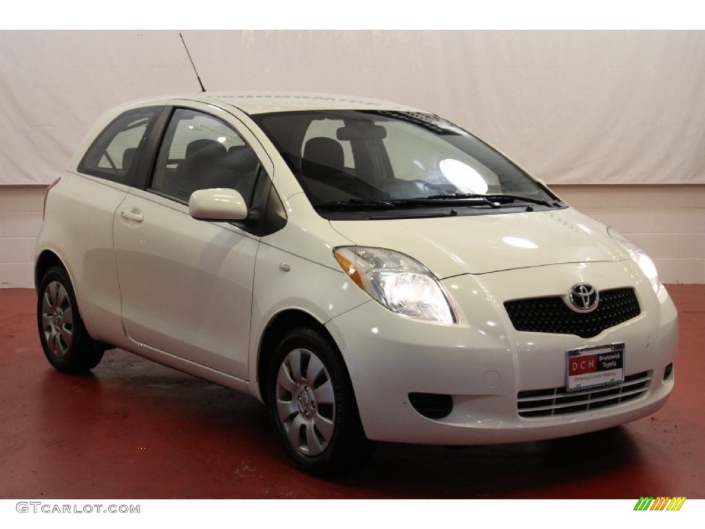 2008 Yaris 3 Door Liftback - Polar White / Dark Charcoal photo #1