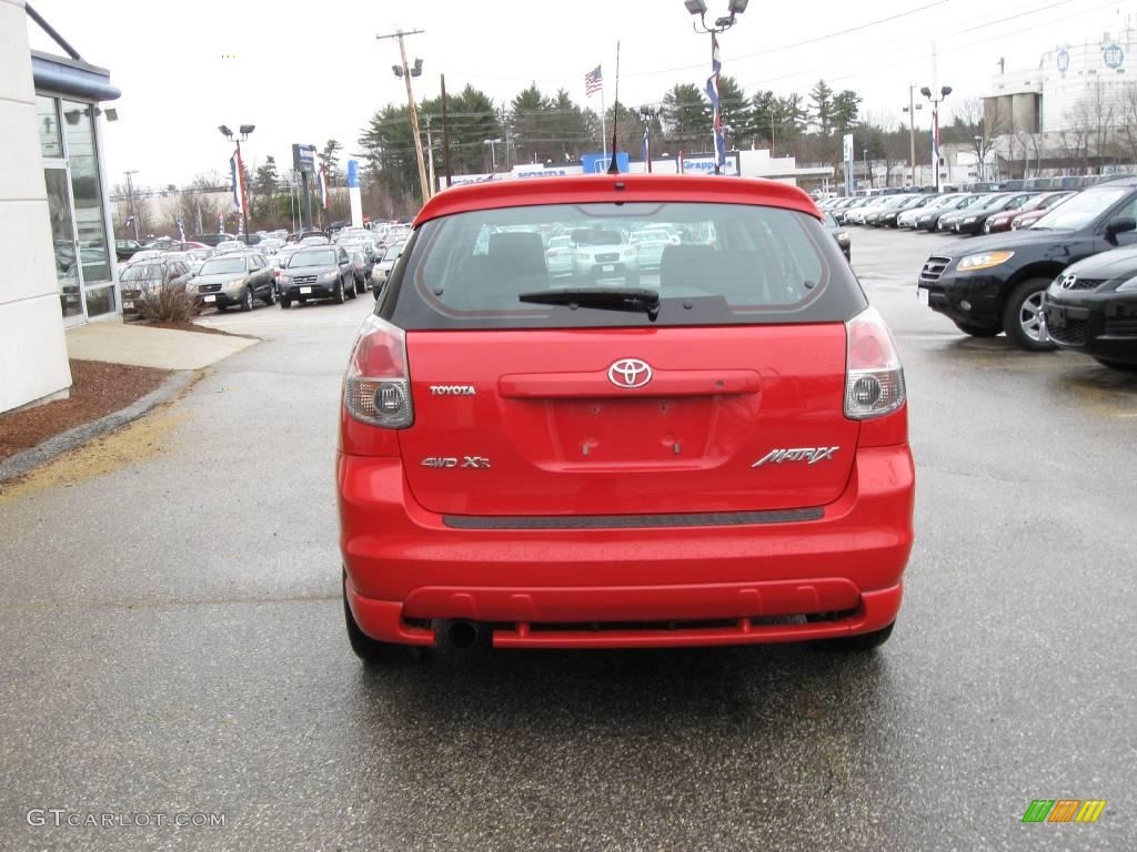 2005 Matrix XR AWD - Radiant Red / Dark Gray photo #8