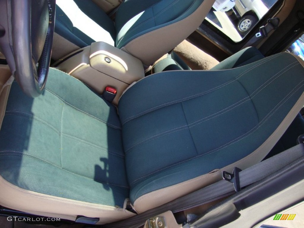 2000 Wrangler Sahara 4x4 - Desert Sand Pearl / Camel/Dark Green photo #17