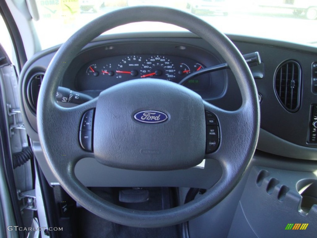 2006 Ford E Series Van E150 XLT Passenger Medium Flint Grey Steering Wheel Photo #69414670