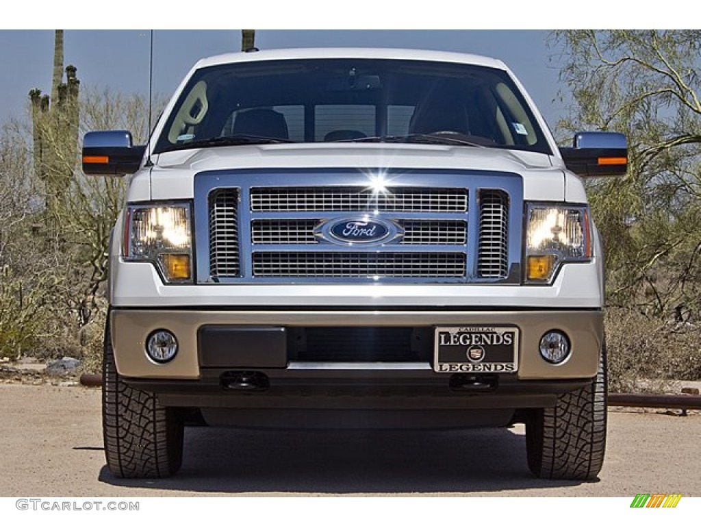 2011 F150 King Ranch SuperCrew 4x4 - White Platinum Metallic Tri-Coat / Chaparral Leather photo #3