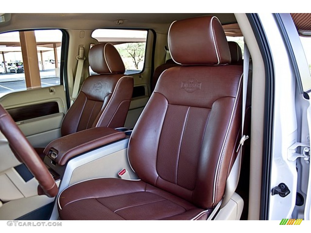 2011 F150 King Ranch SuperCrew 4x4 - White Platinum Metallic Tri-Coat / Chaparral Leather photo #17