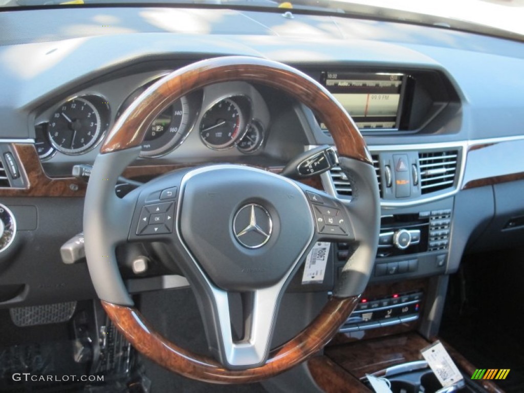 2013 Mercedes-Benz E 350 4Matic Wagon Black Steering Wheel Photo #69415777