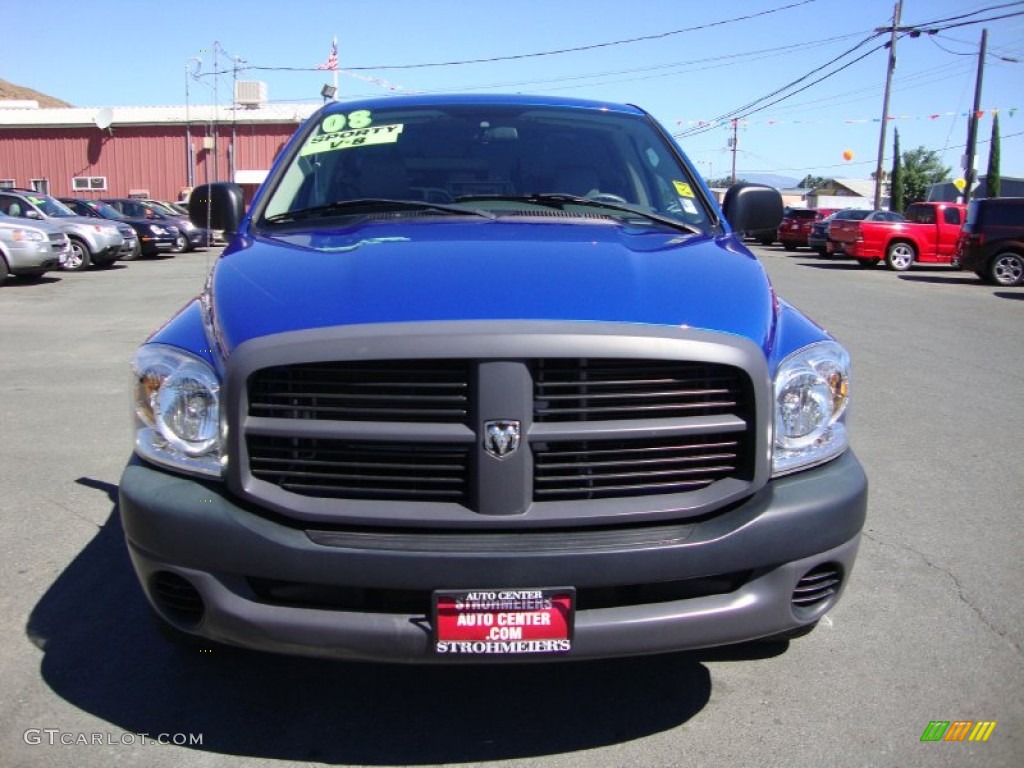 2008 Ram 1500 ST Regular Cab - Electric Blue Pearl / Medium Slate Gray photo #2