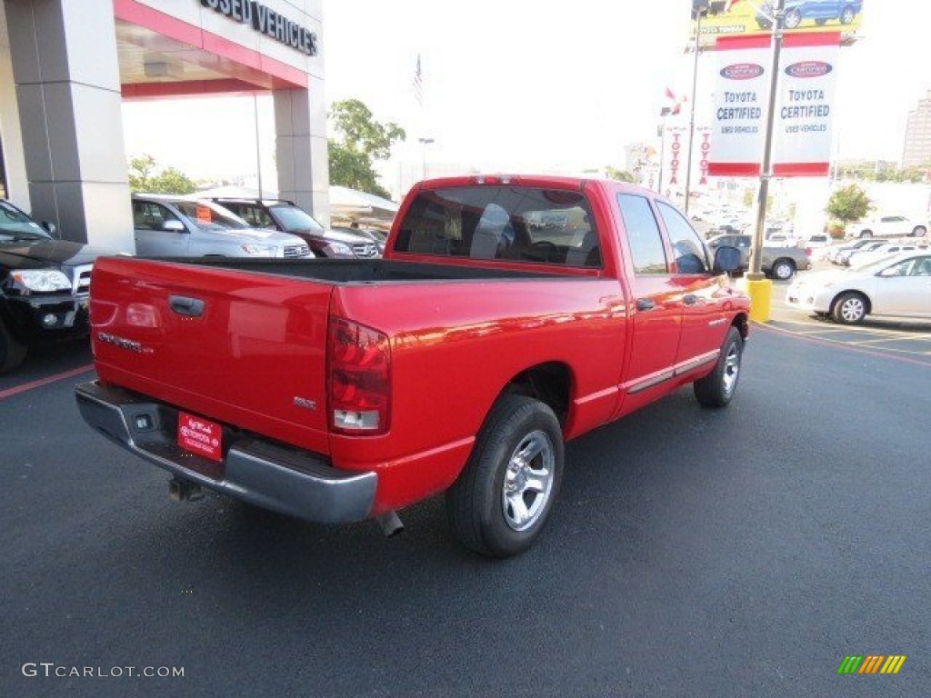 2003 Ram 1500 SLT Quad Cab - Flame Red / Taupe photo #7