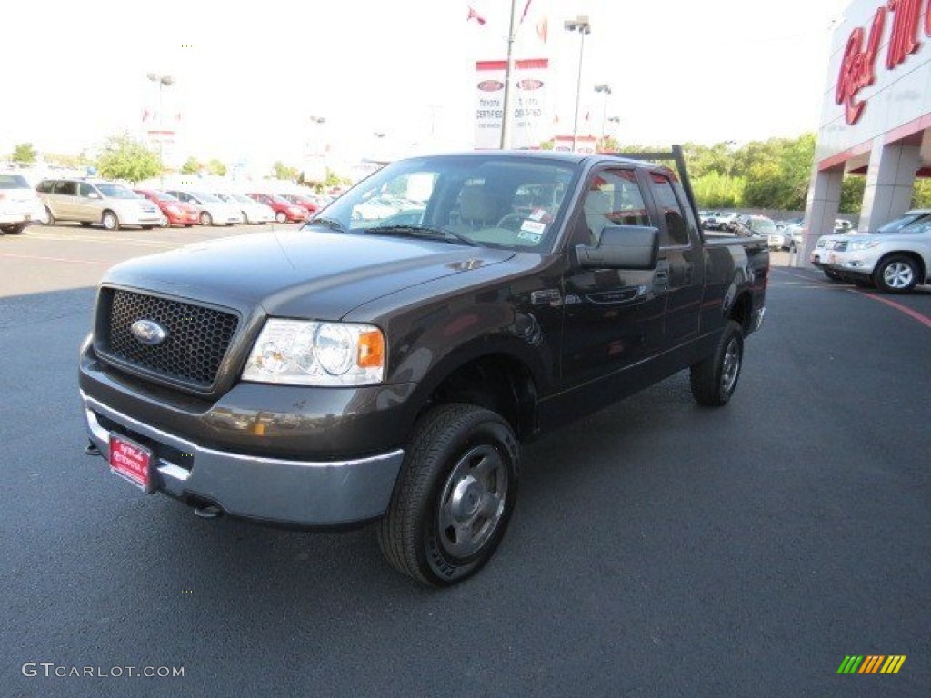 2006 F150 XLT SuperCab 4x4 - Dark Shadow Grey Metallic / Tan photo #3