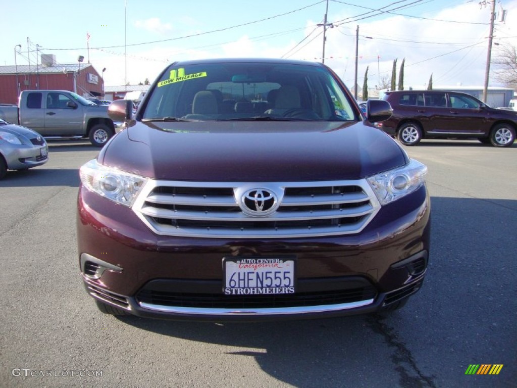 2011 Highlander V6 4WD - Sizzling Crimson Mica / Ash photo #2