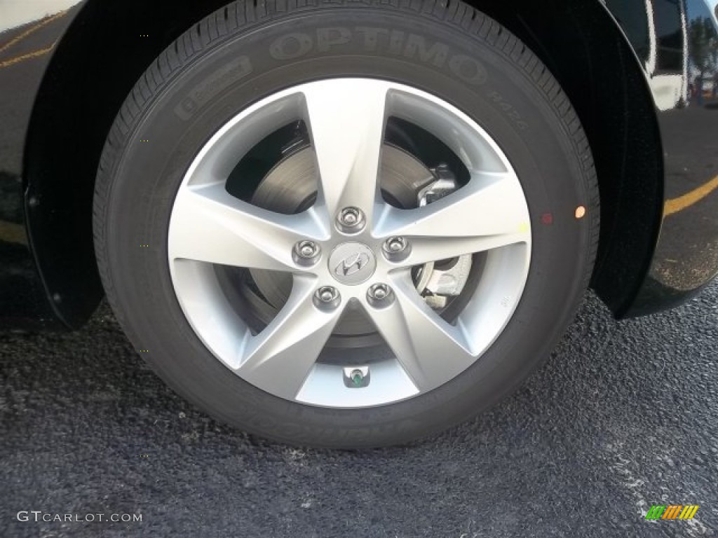 2013 Elantra GLS - Midnight Black / Gray photo #5