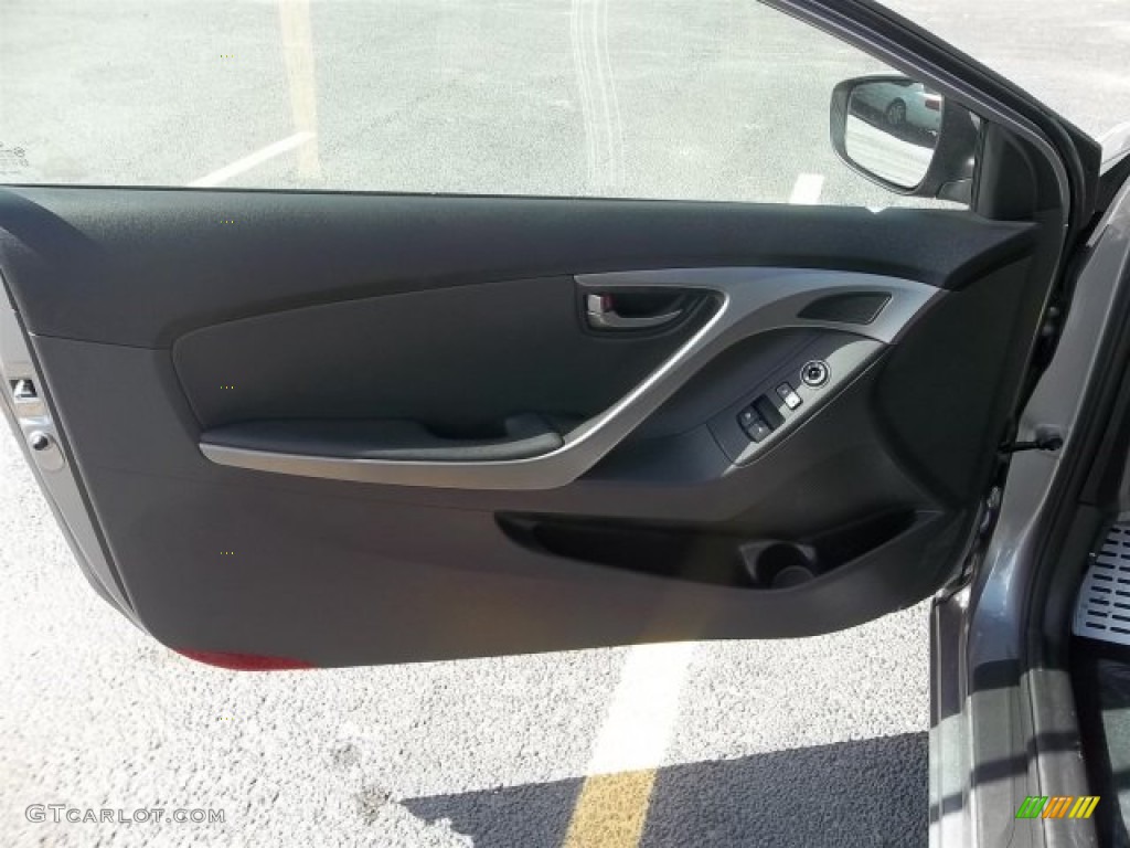 2013 Elantra Coupe SE - Titanium Gray Metallic / Black photo #8