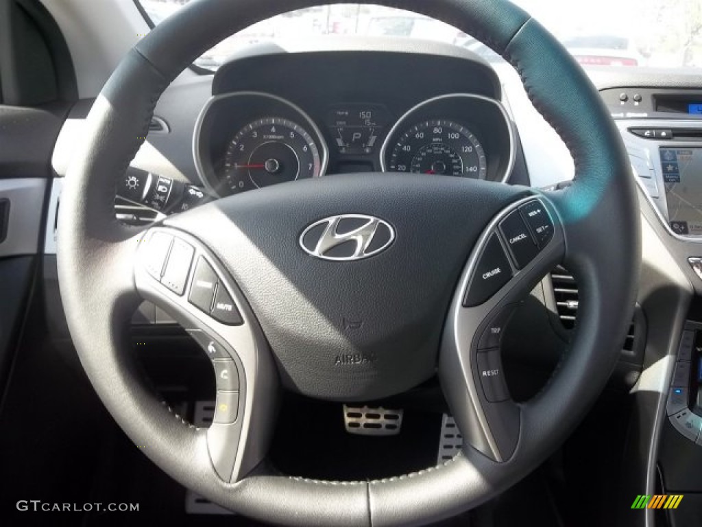 2013 Elantra Coupe SE - Titanium Gray Metallic / Black photo #10