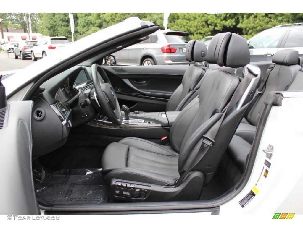 Black Nappa Leather Interior 2012 BMW 6 Series 650i Convertible Photo #69419950